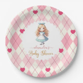 Assiettes En Carton Alice dans le Baby shower du pays des merveilles (Devant)