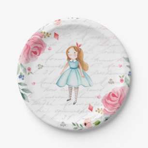 Assiettes En Carton Alice dans l'Onederland 1er anniversaire Mad Tea P