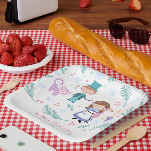 Assiettes En Carton Alice en hiver Wonderland fête d'anniversaire (Pique-nique)