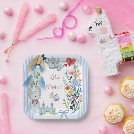 Assiettes En Carton Alice enchantée au pays des merveilles Papier de j (Fête)