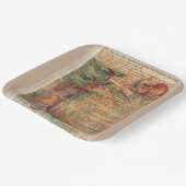 Assiettes En Carton Alice et les Plaques en papier Cheshire (Angulaire)