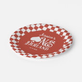 Assiettes En Carton  Alice in ONEderland 1st Birthday Red Checkered (Angle)