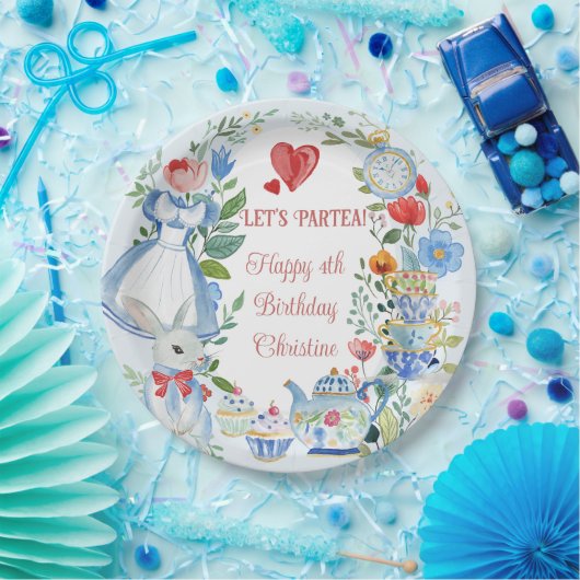 Assiettes En Carton Alice lunaire au pays des merveilles (Fête)