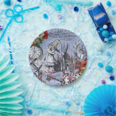 Assiettes En Carton Alice nonsense rideau merveilleux - Bleu (Fête)