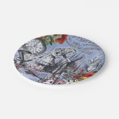 Assiettes En Carton Alice nonsense rideau merveilleux - Bleu (Angle)