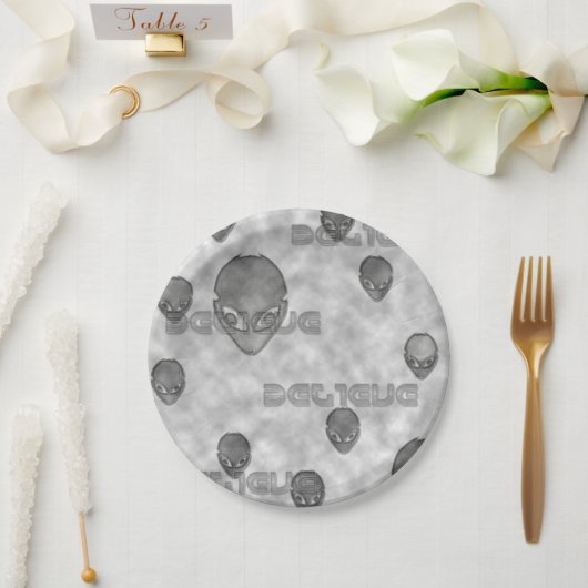 Assiettes En Carton Alien (Mariage)