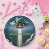 Assiettes En Carton Alien enlèvement UFO Blue Clouds fête d'anniversai (Fête)