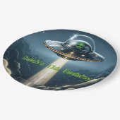 Assiettes En Carton Alien enlèvement UFO Blue Clouds fête d'anniversai (Angle)