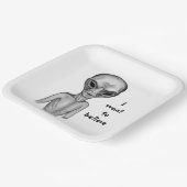 Assiettes En Carton Alien gris, je veux croire (Angulaire)