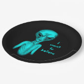 Assiettes En Carton Alien, je veux croire (Angle)