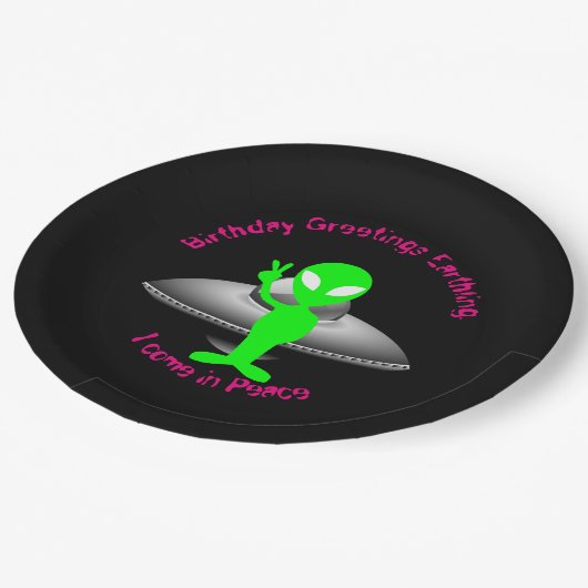 Assiettes En Carton Alien mignon que n'importe quelle occasion (Angle)