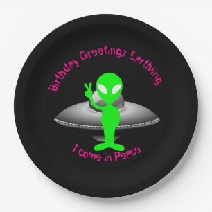 Assiettes En Carton Alien mignon que n'importe quelle occasion