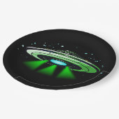 Assiettes En Carton Alien OVNI enlèvement vaisseau spatial fête d'anni (Angle)