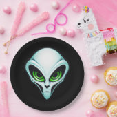 Assiettes En Carton Alien UFO Abduction espace fête d'anniversaire (Fête)