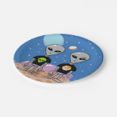 Assiettes En Carton Aliens ironiques (Angle)