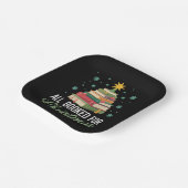 Assiettes En Carton All Booked For Christmas Tree Books Teacher Xmas  (Angulaire)