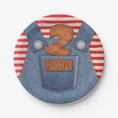 Assiettes En Carton All-Star 2e anniversaire Denim Overalls (Devant)