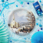 Assiettes En Carton Aller americana à la plaque à papier de Sleigh de (Fête)