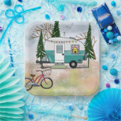 Assiettes En Carton Allez Camping Plaque papier (Fête)