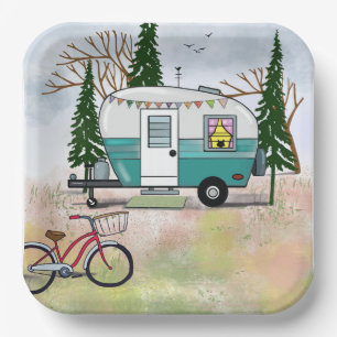 Assiettes En Carton Allez Camping Plaque papier