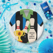 Assiettes En Carton Allons au bowling Plaques de papier d'anniversaire (Fête)