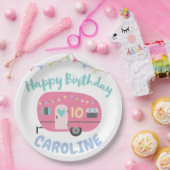 Assiettes En Carton Allons glaner la fille joyeuse fête d'anniversaire (Fête)