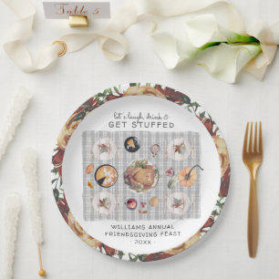 Assiettes En Carton Allons nous régaler Action de grâce entre amis