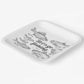 Assiettes En Carton Allons pêcher (Angulaire)