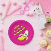 Assiettes En Carton Allons-y bananes ! (Fête)