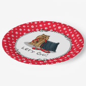 Assiettes En Carton Allons-y ! Yorkshire Terrier (Yorkie) Chien w Leas (Angle)