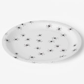 Assiettes En Carton Allover Araignées Halloween (Angle)