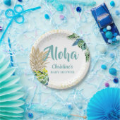 Assiettes En Carton Aloha Aquarelle Aiguille Tropicale Aiguille Plaque (Fête)