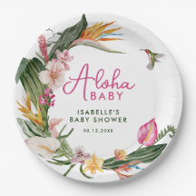 Aloha Baby Baby shower de couronne florale tropica