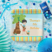 Assiettes En Carton Aloha Black Hair Boy Party (Fête)