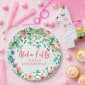 Assiettes En Carton Aloha Cinquante Tropical Luau 50e anniversaire (Fête)