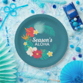 Assiettes En Carton Aloha de la saison (Fête)
