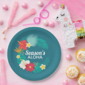 Assiettes En Carton Aloha de la saison (Fête)