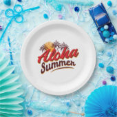Assiettes En Carton Aloha été (Fête)