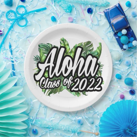 Assiettes En Carton Aloha Graduation Class of 2022 Luau Party (Fête)