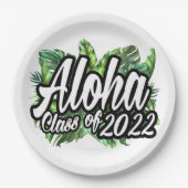 Assiettes En Carton Aloha Graduation Class of 2022 Luau Party  (Devant)