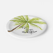 Assiettes En Carton Aloha partie adulte de plage de palmier de (Angle)