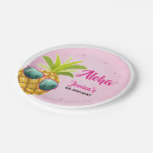 Assiettes En Carton Aloha plaque à papier Luau tropical d'anniversaire (Angle)