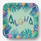 Assiettes En Carton Aloha Plaque de papier de voeux (Recto)
