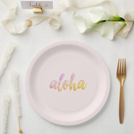 Assiettes En Carton Aloha tropical (Mariage)