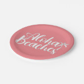 Assiettes En Carton Aloha Tropical Beach design (Angle)