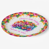 Assiettes En Carton Aloha Tropical Luau fête d'anniversaire (Angle)