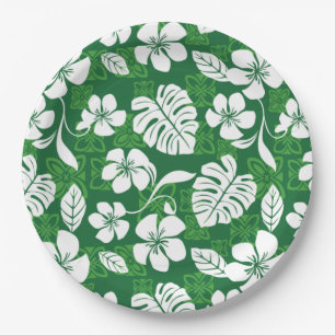 ASSIETTES EN CARTON ALOHA VENDREDI (VERT)