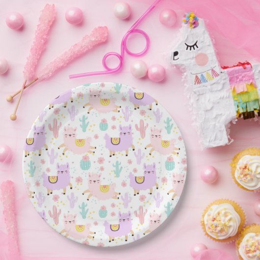 Assiettes En Carton Alpaca/Llama (Fête)