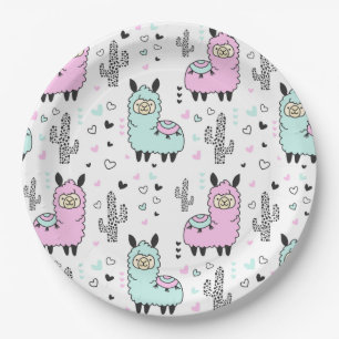 Assiettes En Carton Alpaca/Llama