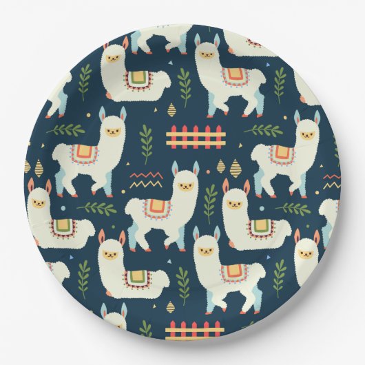 Assiettes En Carton Alpaca/Llama (Devant)